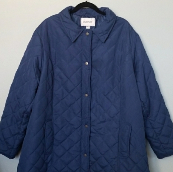 Avenue blue soft filled quilted jacket 30/32 - Picture 1 of 8
